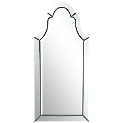 Uttermost Hovan Polished 21" X 44" Arched Wall Mirror In Black