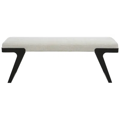 Uttermost Hover 53" Wide Black And White Modern Bench