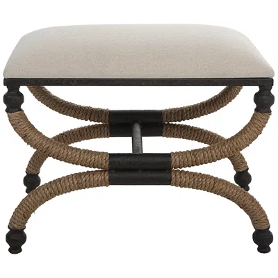 Uttermost Icaria 23 1/2"w Oatmeal Fabric Rectangular Bench