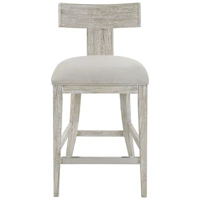 Uttermost Idris 26 1/4" White Fabric Counter Stool