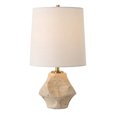 Uttermost Indent 16 1/4" High Travertine Accent Table Lamp