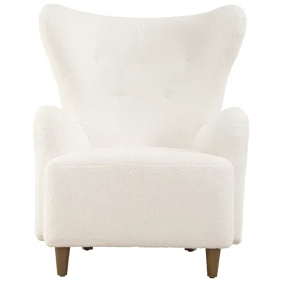 Uttermost Ingel White Fabric Armchair