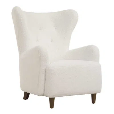 Uttermost Ingel White Wingback Armchair