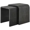 Uttermost Interpose Gray Faux Shagreen Side Table Set