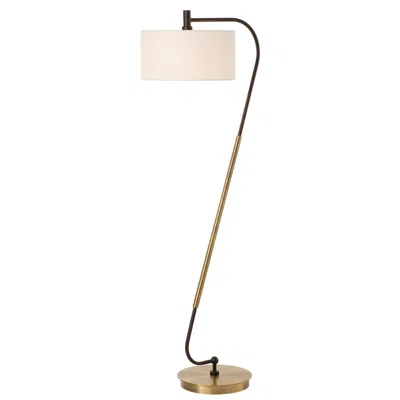 Uttermost Irwin Antique Brass And Bronze Arched Floor Lamp
