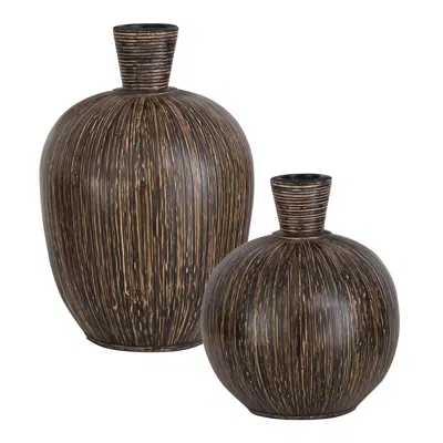 Uttermost Islander 2-piece Terracotta Vase Set