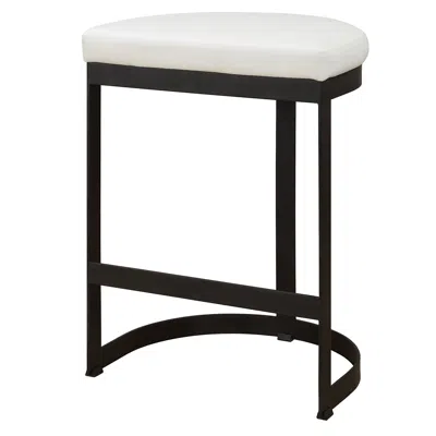 Uttermost Ivanna White And Black Counter Stool