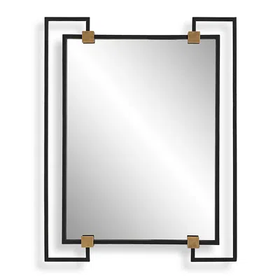 Uttermost Ivey Black 32 1/2" X 42" Rectangular Wall Mirror