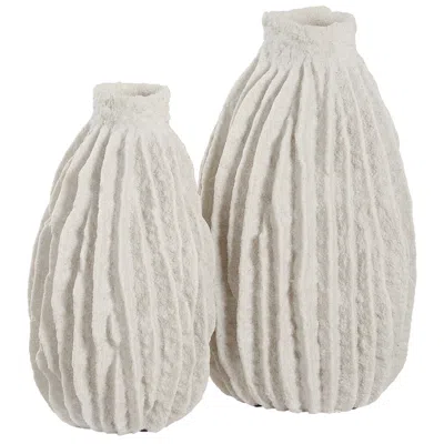Uttermost Ivory Ridge Set Of 2 Vases