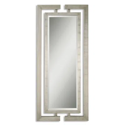 Uttermost Jamal 76" X 34" Silver Lead Finish Large Wall Mirror