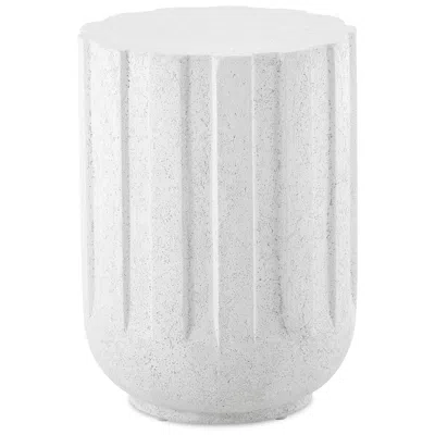 Uttermost Jane 22" H White Grc Outdoor Accent Table