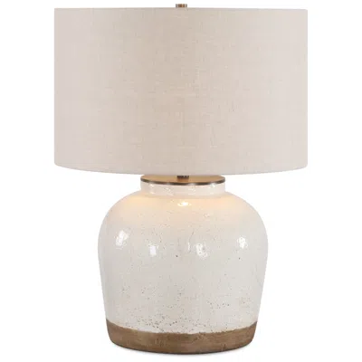 Uttermost Jarret 22 1/4" White Rustic Table Lamp