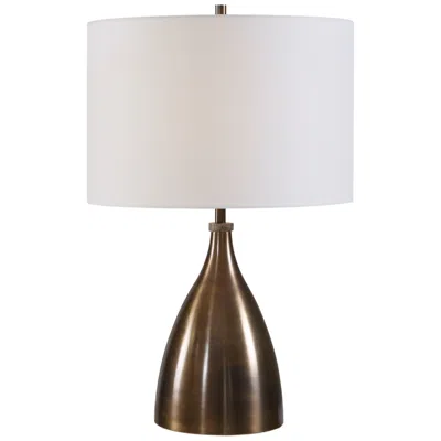 Uttermost Jereko 23 1/2"  Bronze Table Lamp In White