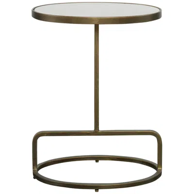 Uttermost Jessenia 18" Wide Antique Gold Oval Accent Table