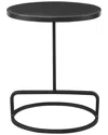 Uttermost Jessenia Marble Accent Table In Black