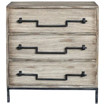 Uttermost Jory 30" Wide Aged Wood Farmhouse Accent Cabinet