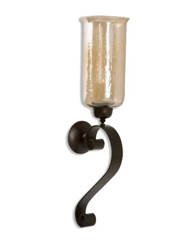 Uttermost Joselyn Bronze Candle Wall Sconce In Black