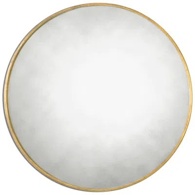 Uttermost Junius 43" Gold Leaf Antiqued Glass Oversized Wall Mirror