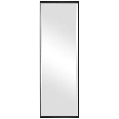 Uttermost Kahn Matte Black 24" X 72" Rectangular Wall Mirror