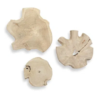 Uttermost Kalani Wood Outdoor Wall Art Set/3 In Brown