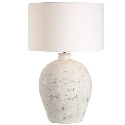 Uttermost Karena 27" High Distressed Ivory Table Lamp