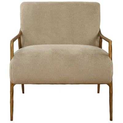 Uttermost Kashmir Soft Fawn Accent Chair In Green