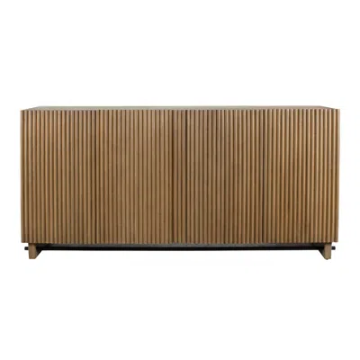 Uttermost Kellem 64" Wide 4 Door Cabinet In Brown