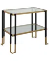 Uttermost Kentmore Glass Side Table In Black