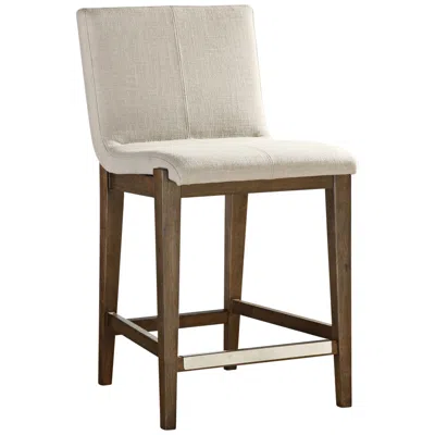 Uttermost Klemens 26" Neutral Linen Fabric Counter Stool