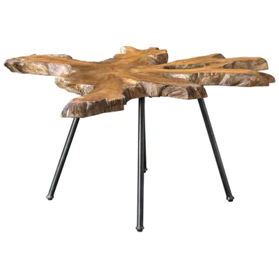 Uttermost Kravitz 38"w Light Honey And Black Accent Table