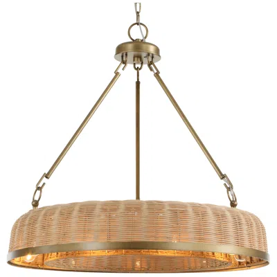 Uttermost Ladakh 28" Wide Cane 9-light Pendant