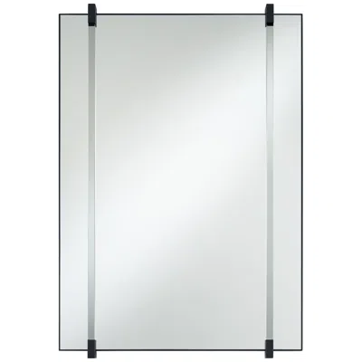 Uttermost Ladonna Matte Black 26" X 37 1/2" Rectangular Wall Mirror