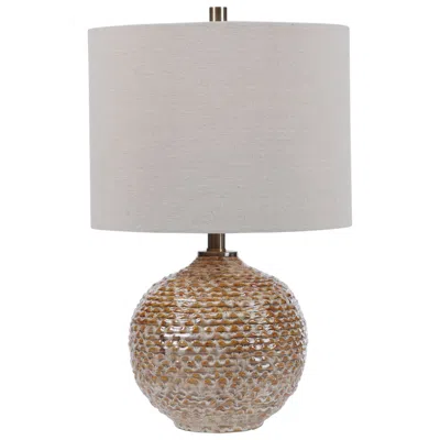 Uttermost Lagos 22" High Brown And Taupe Ceramic Accent Table Lamp