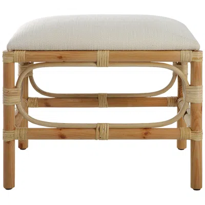 Uttermost Laguna 24"w White Fabric Rectangular Small Bench