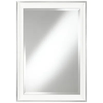 Uttermost Lahvahn White 24" X 34" Rectangular Wall Mirror In Silver