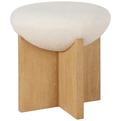 Uttermost Lainie 18 1/2" H Oak Wood Accent Stool