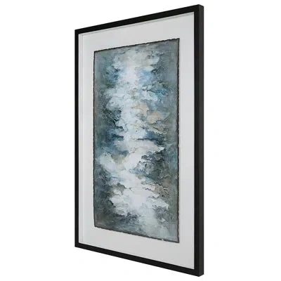 Uttermost Lakeside Grande - Picture Frame Painting In Blue;white;green;silver