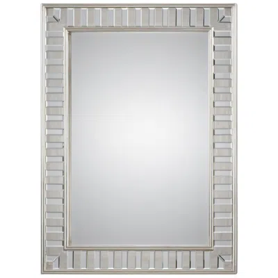Uttermost Lanester Silver Leaf 36" X 48" Rectangular Wall Mirror