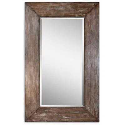Uttermost Langford Beveled Wall Mirror In Brown