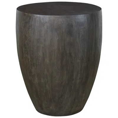 Uttermost Lark 20" Wide Textured Aged Walnut Wood Round End Table