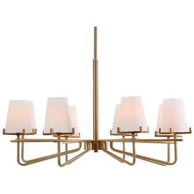 Uttermost Lassen 36" Wide Warm Brass 8-light Chandelier