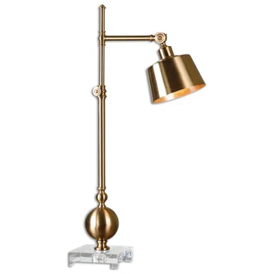 Uttermost Laton 33 1/4" Brushed Brass Adjustable Task Desk Lamp