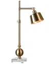Uttermost Laton Brushed Brass Task Lamp In Gold