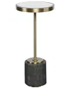 Uttermost Laurier Mirrored Accent Table In Black