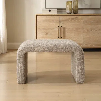 Uttermost Leora Upholstered Modern Small Bench In Brown