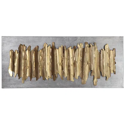 Uttermost Lev 55 1/4" Wide Gold And Silver Metal Wall Art