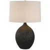 Uttermost Levee 27" Satin Black Ceramic Table Lamp