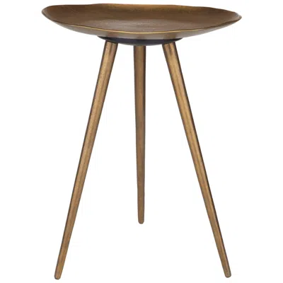 Uttermost Lily Pad 21" High Antique Brass Cast Aluminum Accent Table