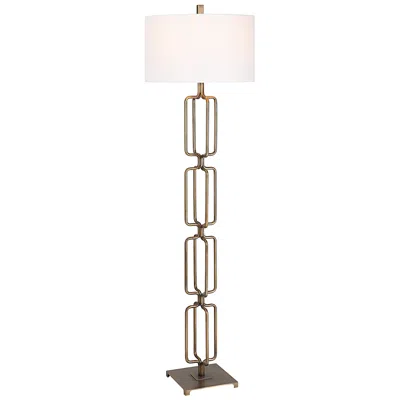 Uttermost Link 67" Brushed Gold Luxe Modern Floor Lamp