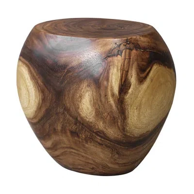 Uttermost Lomas Solid Wood Accent Stool In Brown